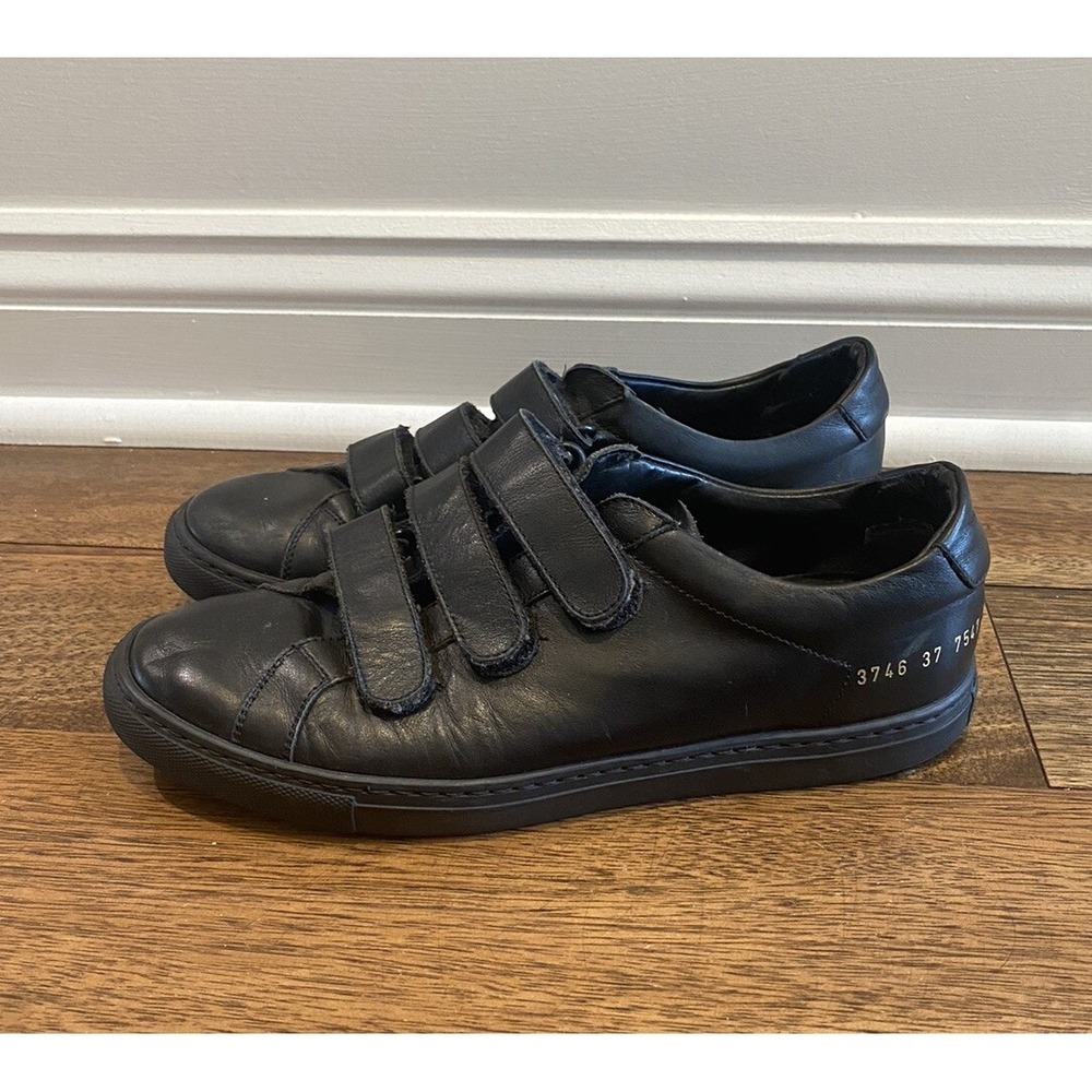 Common Projects Women's Achilles Leather Sneakers, Black, Size 7 US